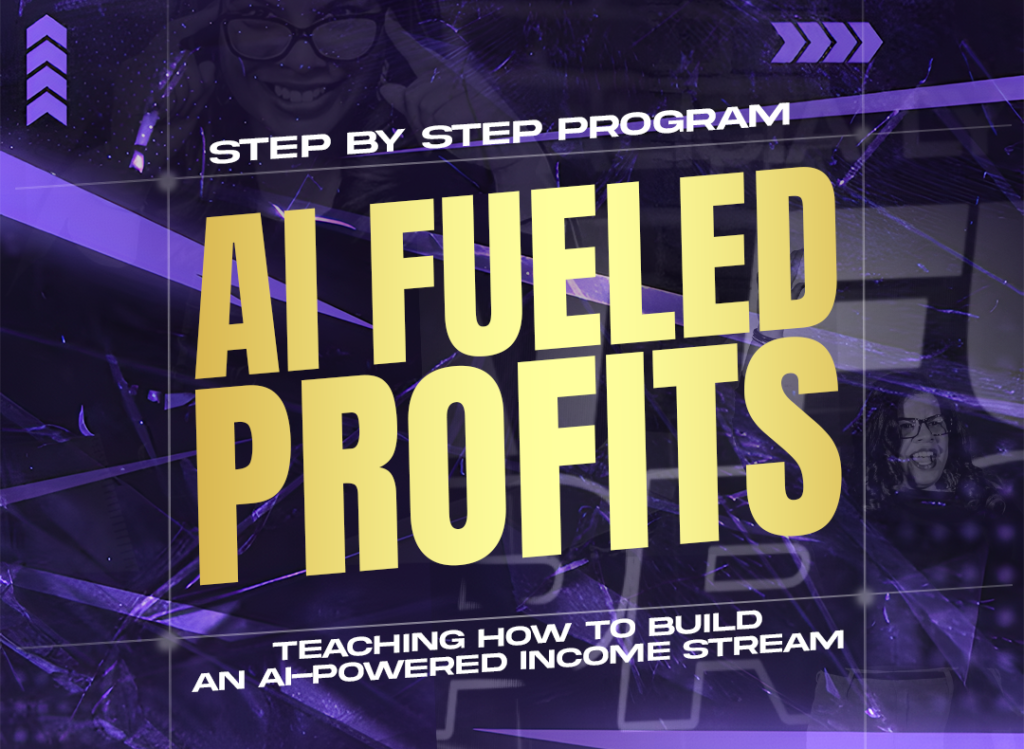 AI Fueled Profits program overview screen showing modules and bonuses