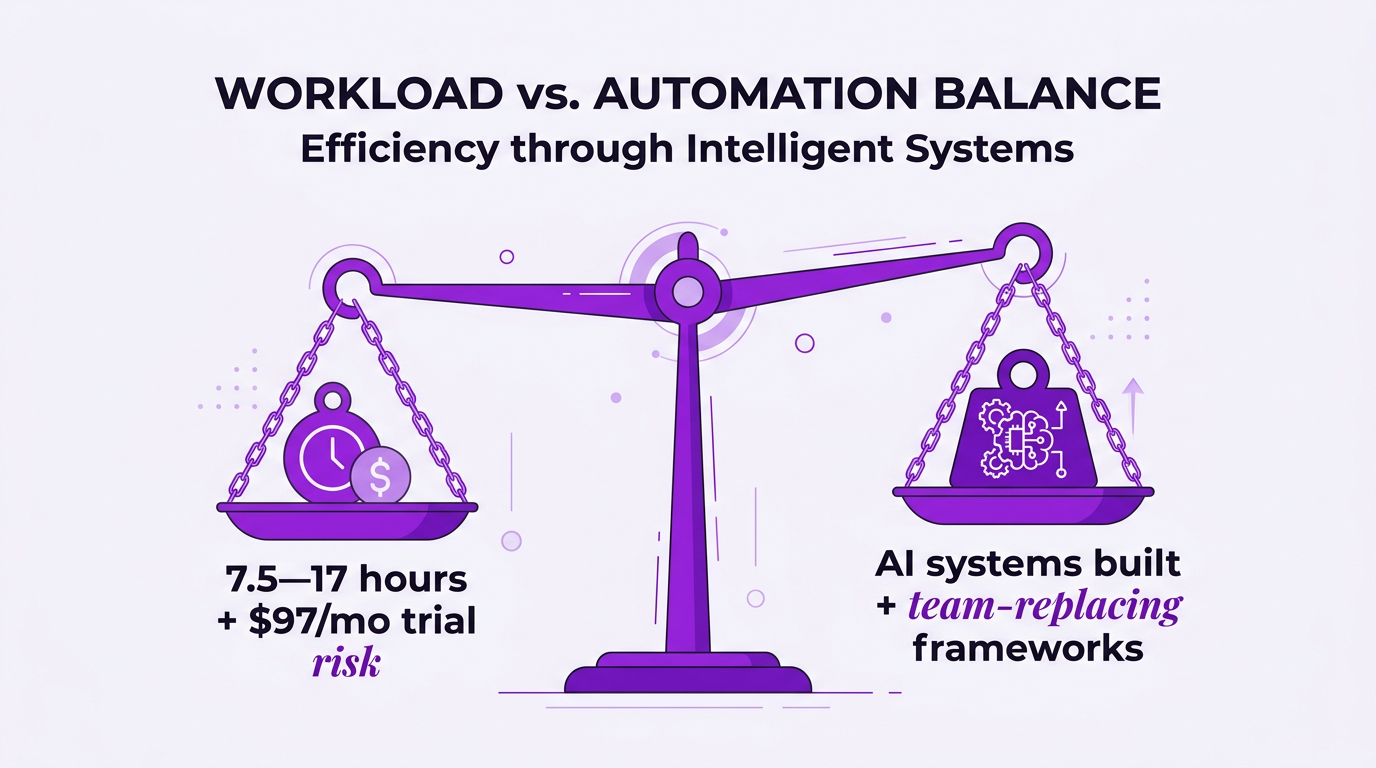 Diagram comparing the 7.5 to 17 hours time investment against expected return for AI Secrets Challenge attendees