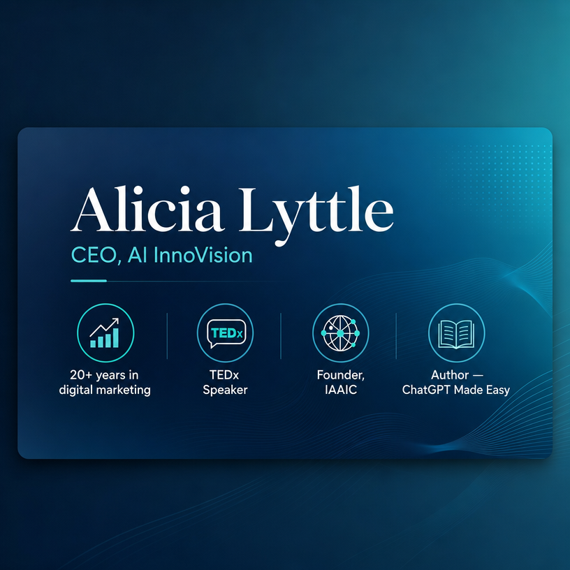 Alicia Lyttle, CEO of AI InnoVision — verifiable career milestones