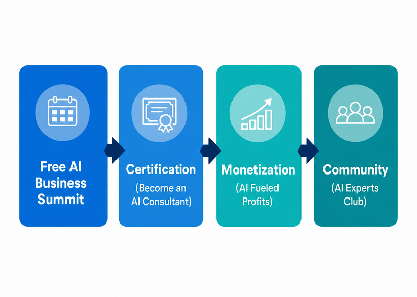 Alicia Lyttle AI InnoVision funnel: free summit to certification to community