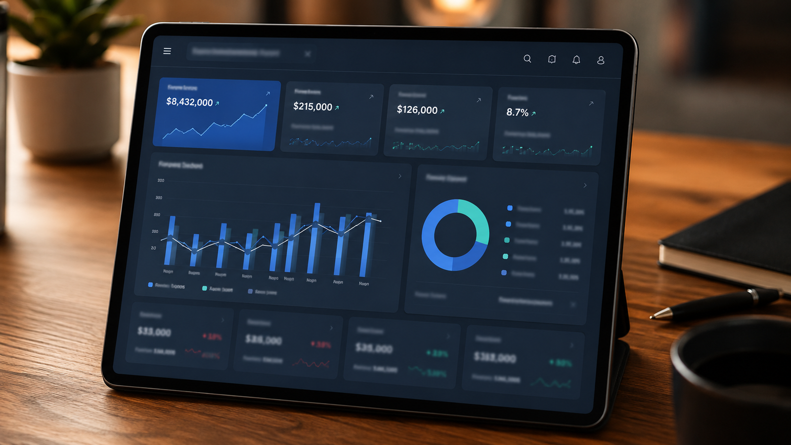 Close-up of a dashboard separating revenue KPIs from vanity metrics