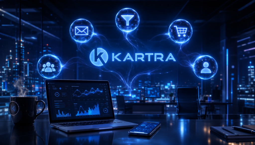 Kartra all-in-one marketing platform dashboard concept, 2026 review