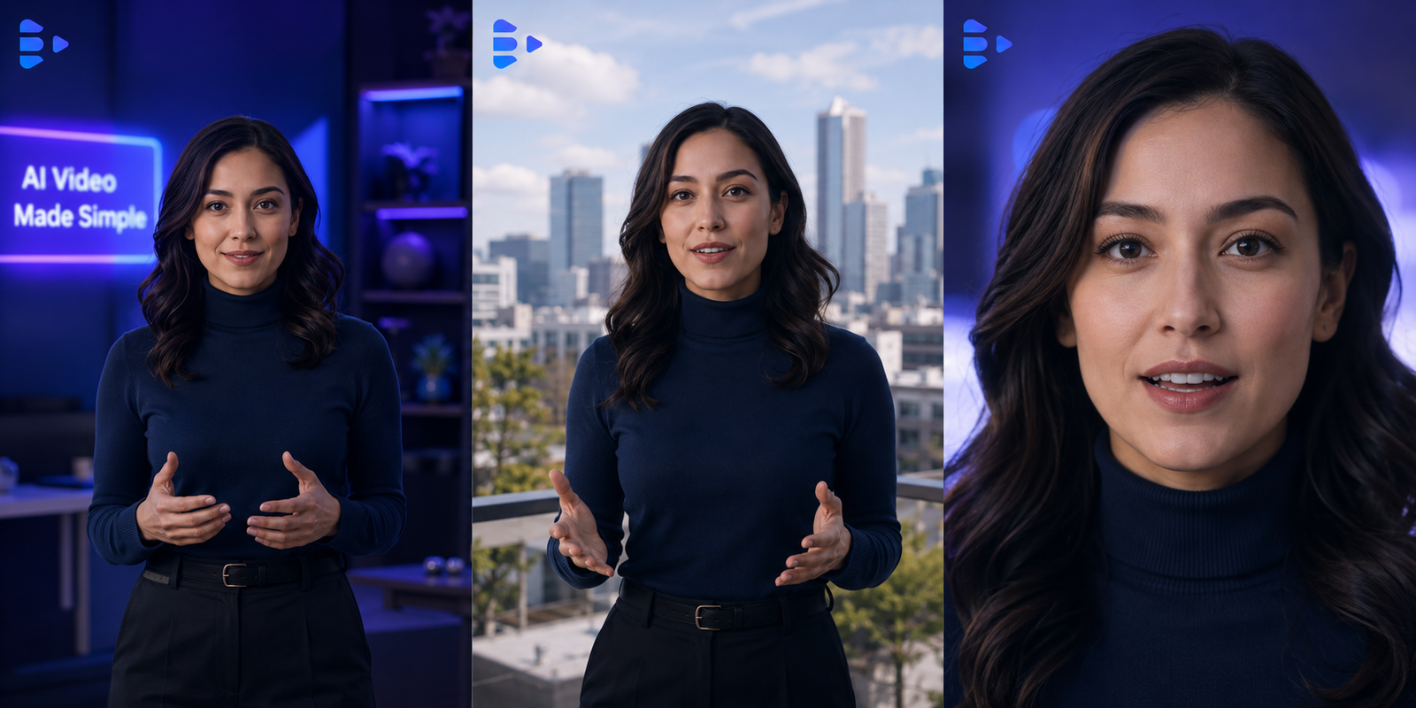 AI avatar maintaining consistent visual identity across video scenes using Syllaby