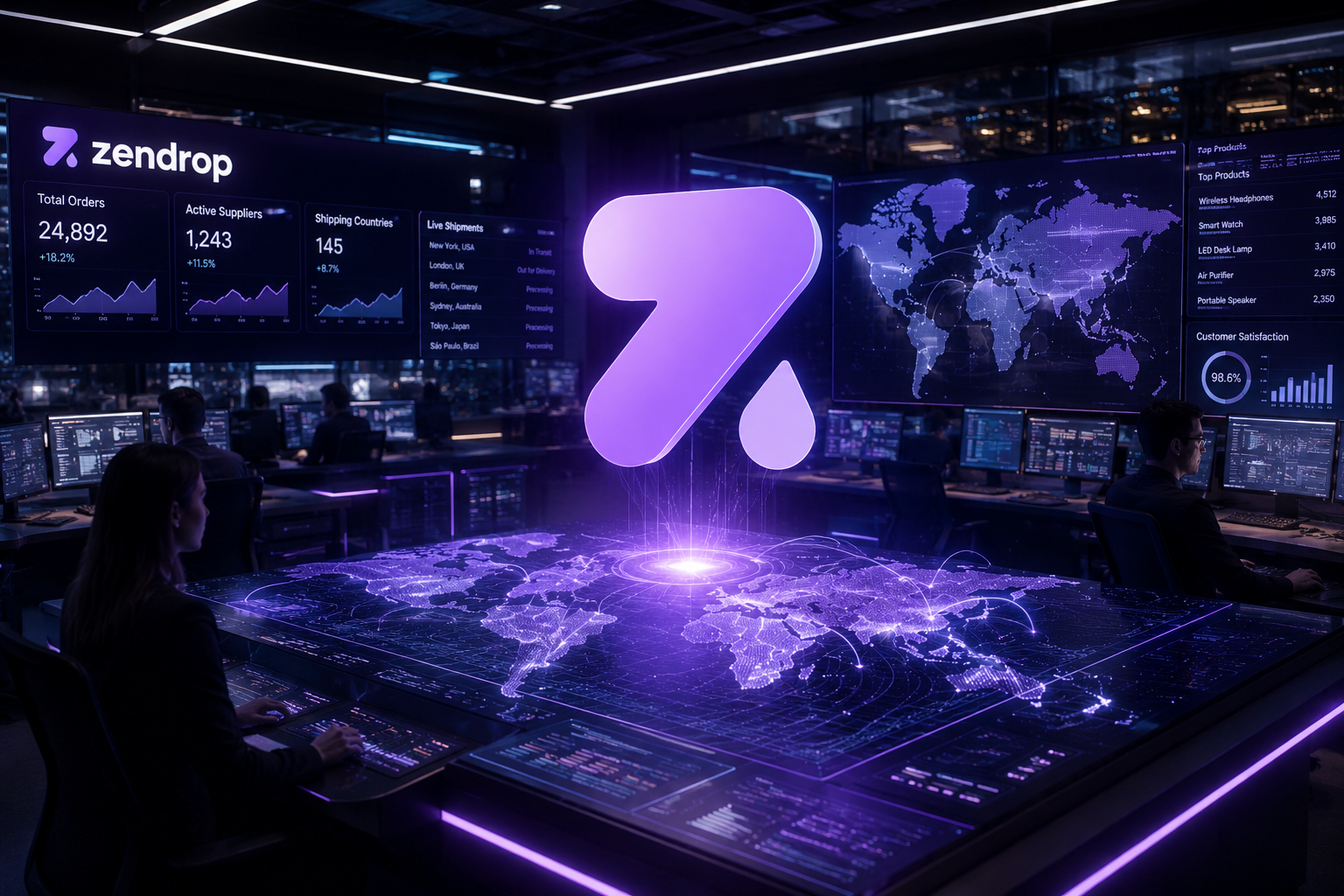 Zendrop AI-powered fulfillment dashboard for dropshipping operators in 2026