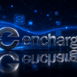 Encharge full logo with behavior-triggered email automation flow concept