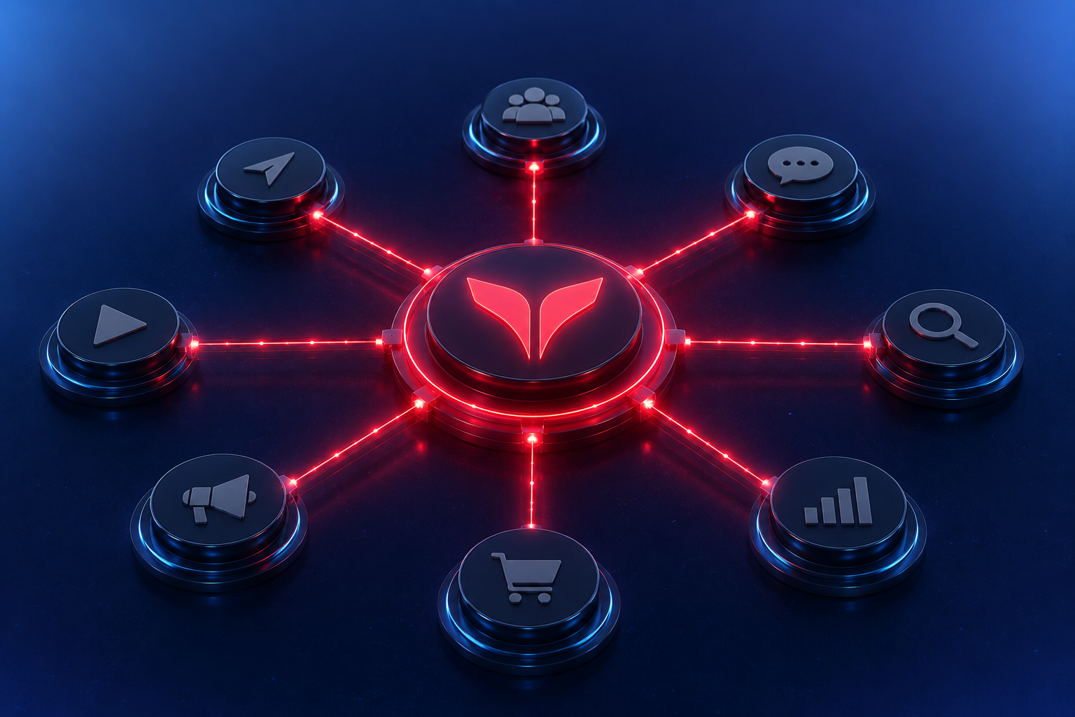 FunnelFlux Pro visual node builder connecting multiple ad networks for accurate attribution