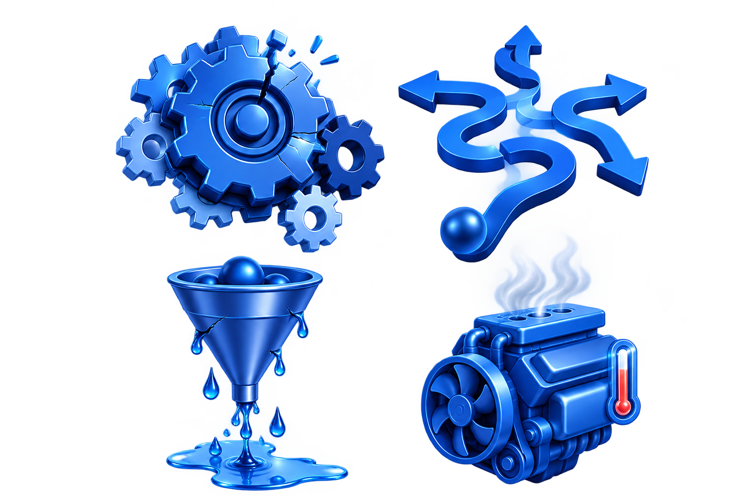 Four common AI online business mistakes — tool obsession, lack of direction, no conversion focus, and automating too early